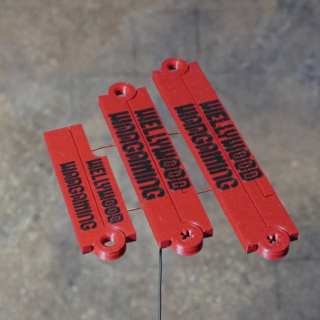 Wellywood Wargaming - Full Set 12", 9" & 6" Gauges - Red (Made-in-USA)