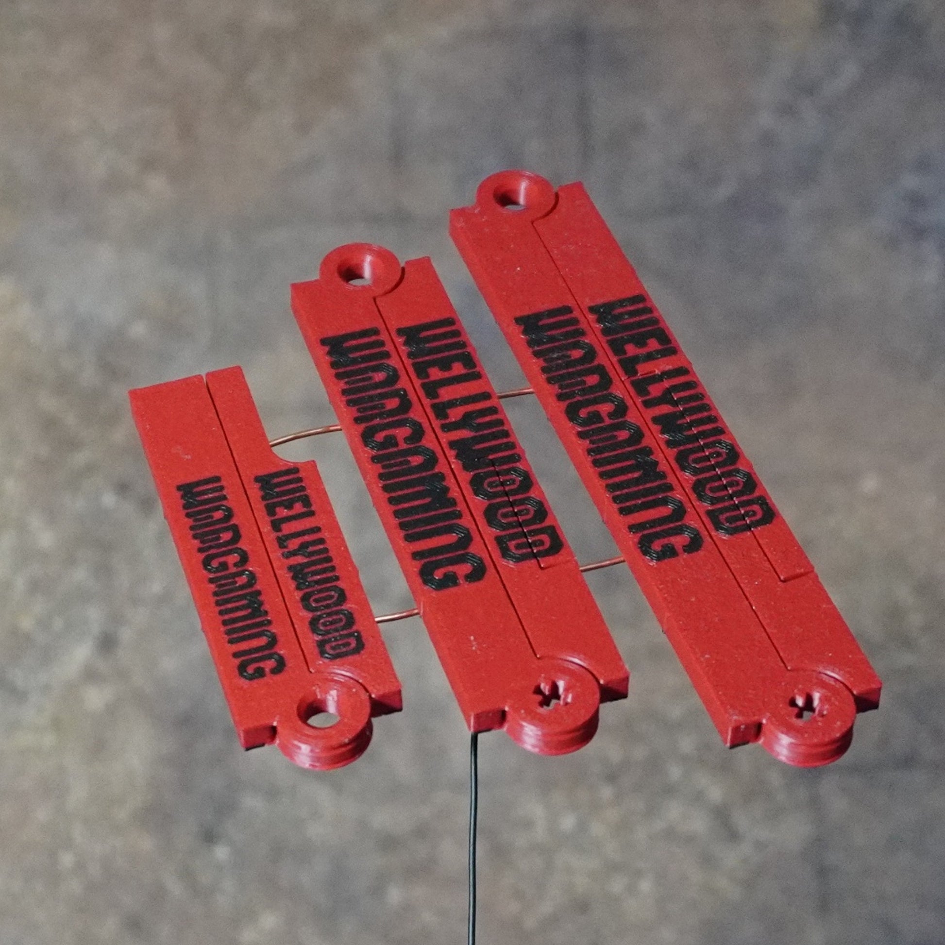 Wellywood Wargaming - Full Set 12", 9" & 6" Gauges - Red